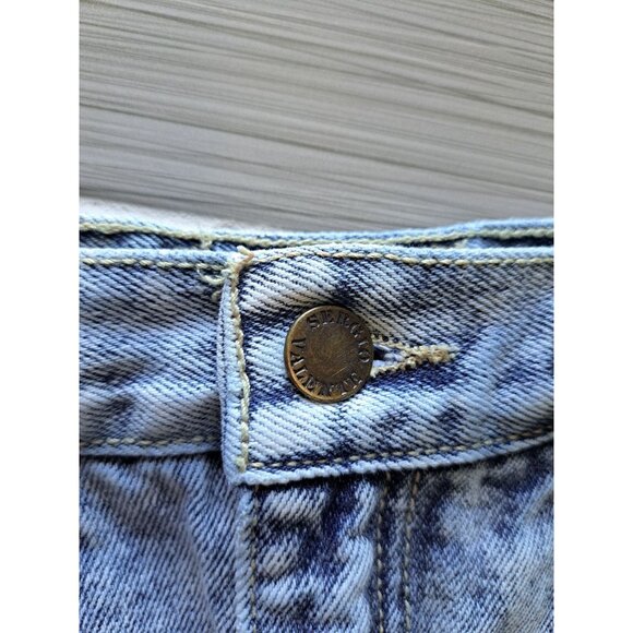Vintage 80's Sergio Diamond Stone Wash Denim Skirt High Waist Cotton Womens 26" - Picture 2 of 7